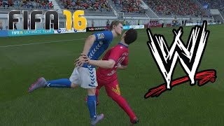 FIFA 16 Fails  With WWE Commentary 4 [upl. by Airbmat]