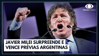 Candidato antipolítica surpreende e vence prévias na Argentina  Jornal da Band [upl. by Duong]