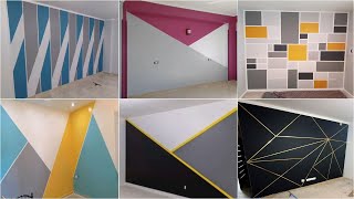 100 Geometric Wall Painting Designs Ideas 2024  Geometric Accent Wall Paint  Wall Painting Design [upl. by Cronin]