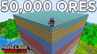 I Mined 50000 ORES in Minecraft Hardcore [upl. by Adnamahs]