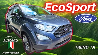 💙 FORD ECOSPORT 2022 versión TREND Transmisión Automática  FICHA TÉCNICA ecosport ford suvs [upl. by Beltran]