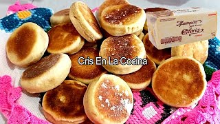 GORDITAS DE MANTEQUILLA en comal SUAVES Y ESPONJOSAS 😋🤤 [upl. by Dusen]