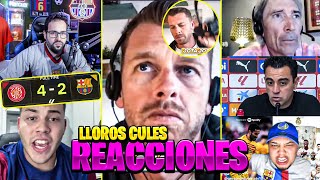 LAS MEJORES REACCIONES de CULES al BARCA 24 GIRONA 🤣 HUNDIDOS por el CAMPEONATO DEL REAL MADRID [upl. by Brenner]