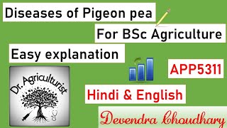 L5  Diseases of Pigeon pea  Arhar अरहर  Wilt Sterility mosaic Blight  Management of Diseases [upl. by Neall]