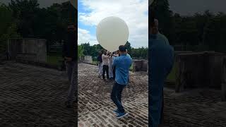 Launch of GPSaided Radiosonde Weather Balloon by Deptt of Geo AMU with NRSCISRO [upl. by Vastha]