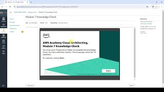 Module  7 Knowledge Check Answers  Connecting Networks  AWS Academy Cloud Architecting  AWS [upl. by Siravaj]