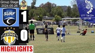 Bay Area Surf 13B PreMLS 10 Legends FC B13 PreECNL  Club America Cup U11 1st Div  20240525HL [upl. by Natalya]