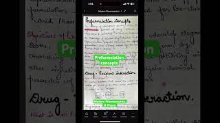 Preformulation concepts  Modern Pharmaceutics Notes preformulationconcepts mpharm mpharmacy [upl. by Aylmar]