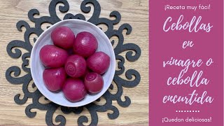 Cómo Hacer CEBOLLAS EN VINAGRE o CEBOLLA ENCURTIDA🧅 Receta Fácil Sana y DELICIOSA🥰 [upl. by Odlo771]