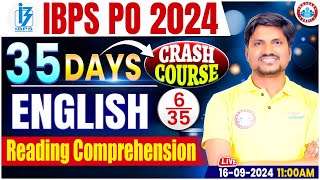 IBPS PO 2024  Reading Comprehension  IBPS PO English  35 Days Crash Course🔥 By RK Mehto Sir [upl. by Ahseal132]