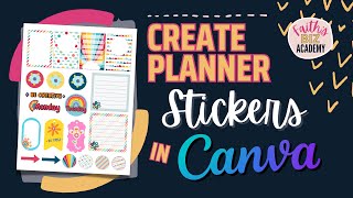 How To Make Planner Stickers In Canva [upl. by Hgielac]