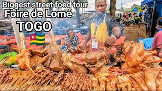 Most delicious street food tour and cook show Foire de Lomé Togo 2000 West Africa 🇹🇬 [upl. by Amlas]