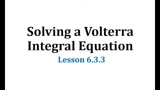 Volterra integral equation part1 basics and definitions differential equations MAMSc mathematics [upl. by Janenna587]