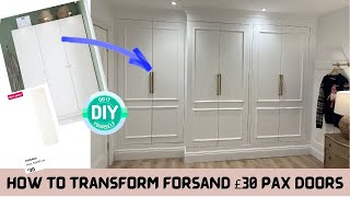 IKEA PAX Wardrobe Forsand £30 Doors  Transform The Doors Yourself  DIY HACK Bespoke Closet Hacks [upl. by Prosser8]