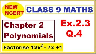 Class 9 Maths  Ex23 Q4  Chapter 2  Polynomials  New NCERT  Ranveer Maths 9 [upl. by Aidnyl106]