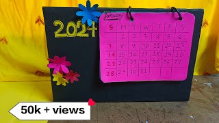 How To Makeing Desk Calendar At Home  DIY Calendar 2024  Paper Calendar Making Idea [upl. by Saraann746]