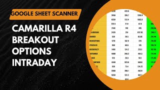 Camarilla R4 Breakout Stocks in Option SCANNER [upl. by Eladal632]