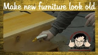 FINISHING TECHNIQUE AgingDistressing Furniture Make new wood look old [upl. by Reel]