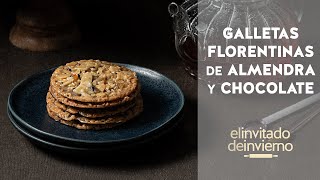 Galletas florentinas de almendra naranja y chocolate fáciles y rápidas [upl. by Riddle]