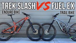 The Ultimate Mountain Bike Showdown Trek Fuel EX vs Slash [upl. by Ardaid]