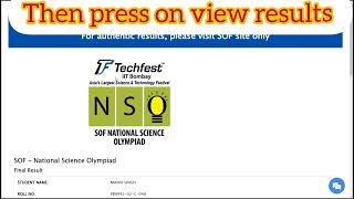 NSO 202324 Results announced  How to check Olympiad results  Science Olympiad results declared [upl. by Nathanial]