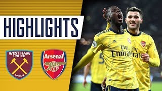 Pepe with a special goal  West Ham 13 Arsenal  Premier League highlights [upl. by Dicky]