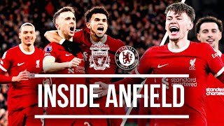 Best View Of Emphatic Premier League Win  Inside Anfield  Liverpool 41 Chelsea [upl. by Aelanna]