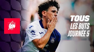 TOUS LES BUTS JOURNEE 5 ⚽ Moments forts de la Jupiler Pro League 2324 [upl. by Wright]