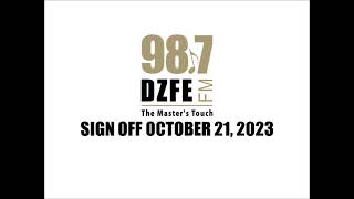 DZFEFM 987 MHz Sign OFF October 21 2023 [upl. by Ameehsat]