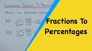 How To Convert A Fraction Into A Percentage Without A Calculator [upl. by Ailaht]