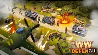 WWII Defense RTS Army TD game  Hard Mode  Level 122 Parallels  Junaidgame77 [upl. by Askari427]