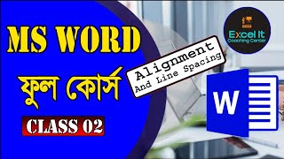 02  Text Alignment in MS Word  How to align text  Excel it coaching center [upl. by Oap]