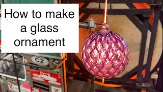 Hand blown glass ornament [upl. by Lleryt]