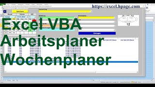 Arbeitsplaner mit wöchentlicher Berechnung der Stundendifferenz Excel VBA [upl. by Henryk]