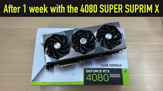 Dont buy before watching this MSI 4080 SUPER SUPRIM X Review Noise Temps Performance amp more [upl. by Kissel]