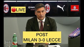 🔴 MILANLECCE 30  FONSECA POST MATCH  ISCRIVITI❤️LIKE [upl. by Nance]