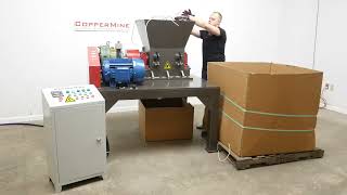 CopperMine CT910 Industrial Copper Wire PreShredder Chopper Demo [upl. by Reimer]