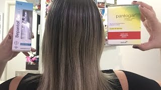 Como fazer o cabelo crescer 300 mais rápido  Remédio Pantogar  Bepantol Derma  Desafio de 1 mês [upl. by Newmann]