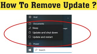 How To Remove Windows 10  quotUpdate And Shut downquot  quotUpdate and Restartquot Option  How To Fix [upl. by Macknair]