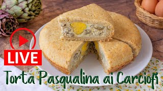 TORTA PASQUALINA AI CARCIOFI  Ricetta in diretta con Benedetta [upl. by Liggett187]