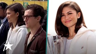 Zendaya’s Tennis Date w Tom Holland At BNP Paribas Open Final [upl. by Ivatts]