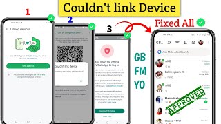 Login Problem Solved GB FM YO 🤫  Link Device Problem Solution 2024 [upl. by Erv]