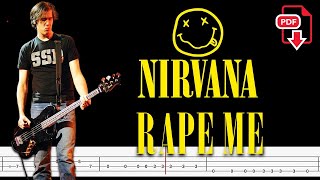 Nirvana  Rape Me 🔴Bass Tabs  Notation ChamisBass chamisbass nirvana nirvanabass [upl. by Conlon]