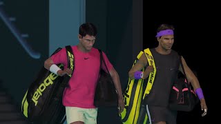 Nadal amp Alcaraz vs Sinner amp Djokovic  Exhibition Doubles  Live [upl. by Mehalek284]