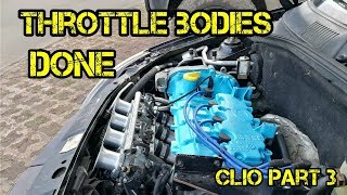 Clio 182 throttle bodies installed Clio part 3 [upl. by Platas]