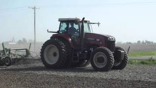 Versatile 280 tractor pulling a Deere field cultivator and an Unverferth rolling harrow [upl. by Hawk163]