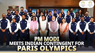 LIVE PM Modi interacts with Indian contingent for Paris Olympics 2024 [upl. by Jasper26]