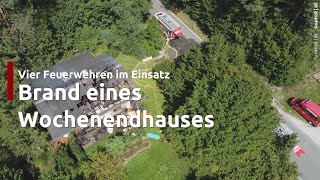 Brand eines Wochenendhauses Vier Feuerwehren bei Löscharbeiten in Hinterstoder im Einsatz [upl. by Carrington514]