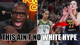 Shannon Sharpe SCREAMS After Caitlin Clark Pushed By Skylar Diggins quotTHIS AINT NO WHITE HYPEquot [upl. by Pubilis485]