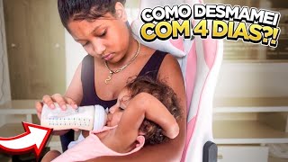 COMO EU FIZ PRA DESMAMAR MINHA BEBÊ DE 1 ANO COM 4 DIAS   dicas [upl. by Dagnah]